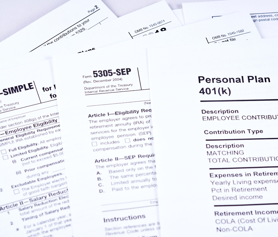 401(k) tax forms at retirement