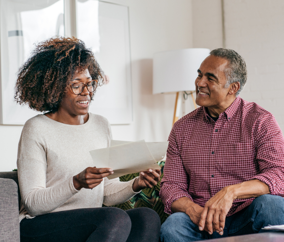 Couple reviewing their investments